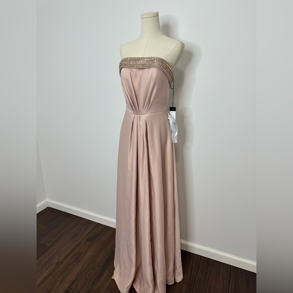 Mac Duggal Ieena Strapless Bead Trimmed Gown - Picture 3 of 16